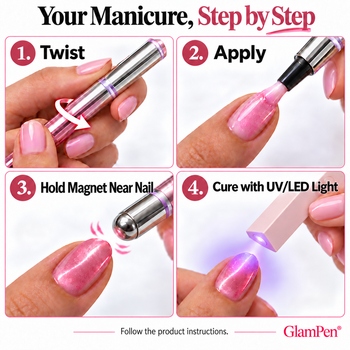 GlamPen™ 7-In-1 Magnetic Cat Eye Nail Gel Pen Portable